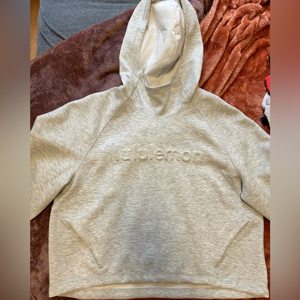 Heathered Grey Embossed Lululemon Hoodie